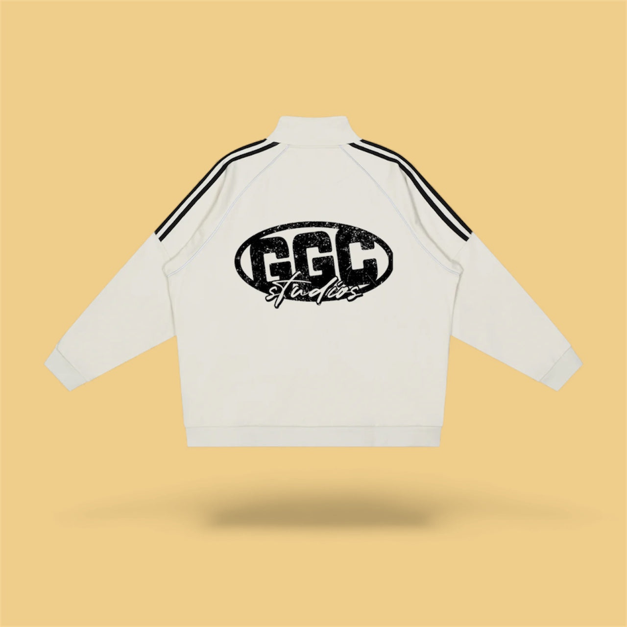 Reflection Striped Raglan Sleeve  Jacket