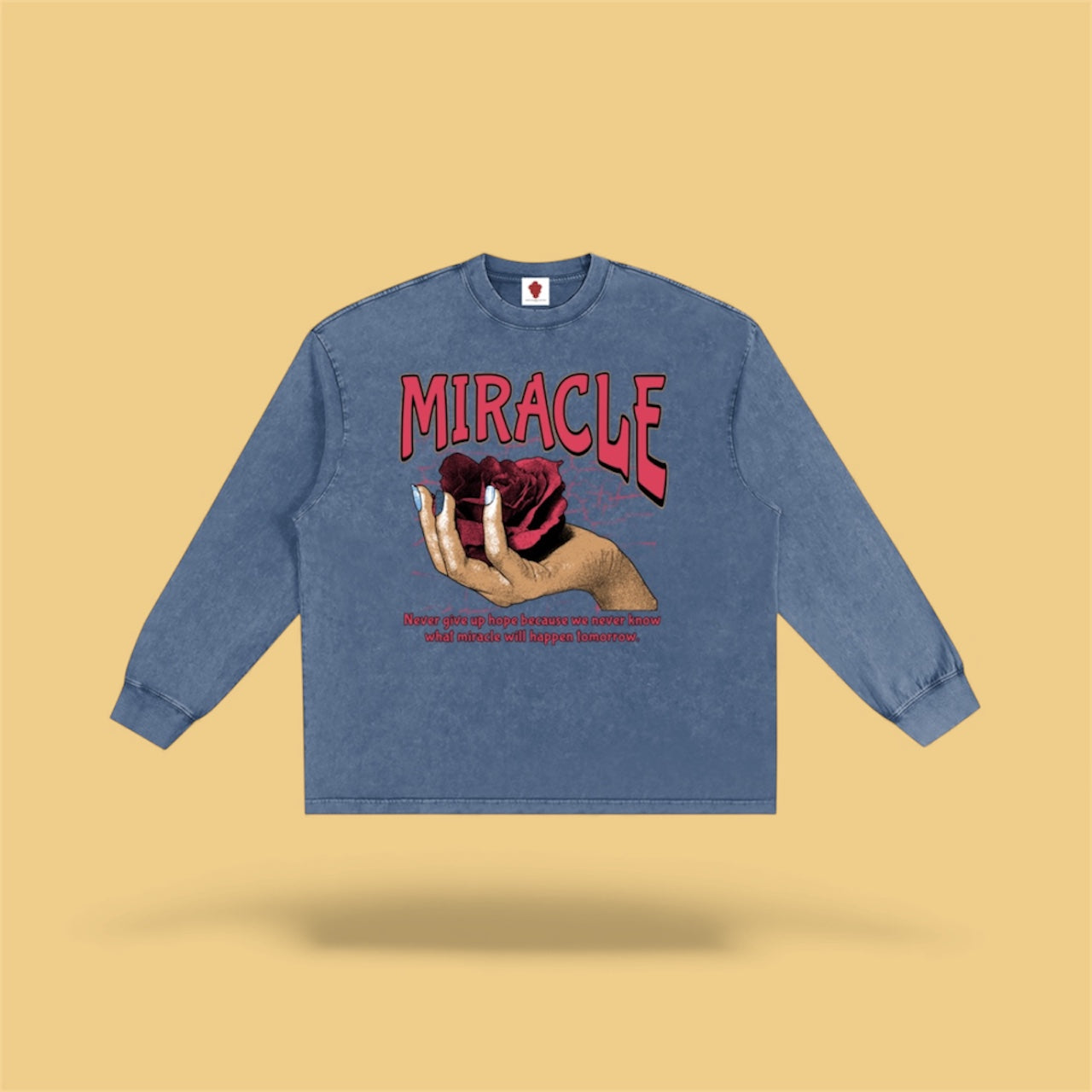 Snow Washed Frayed Edge T-Shirt