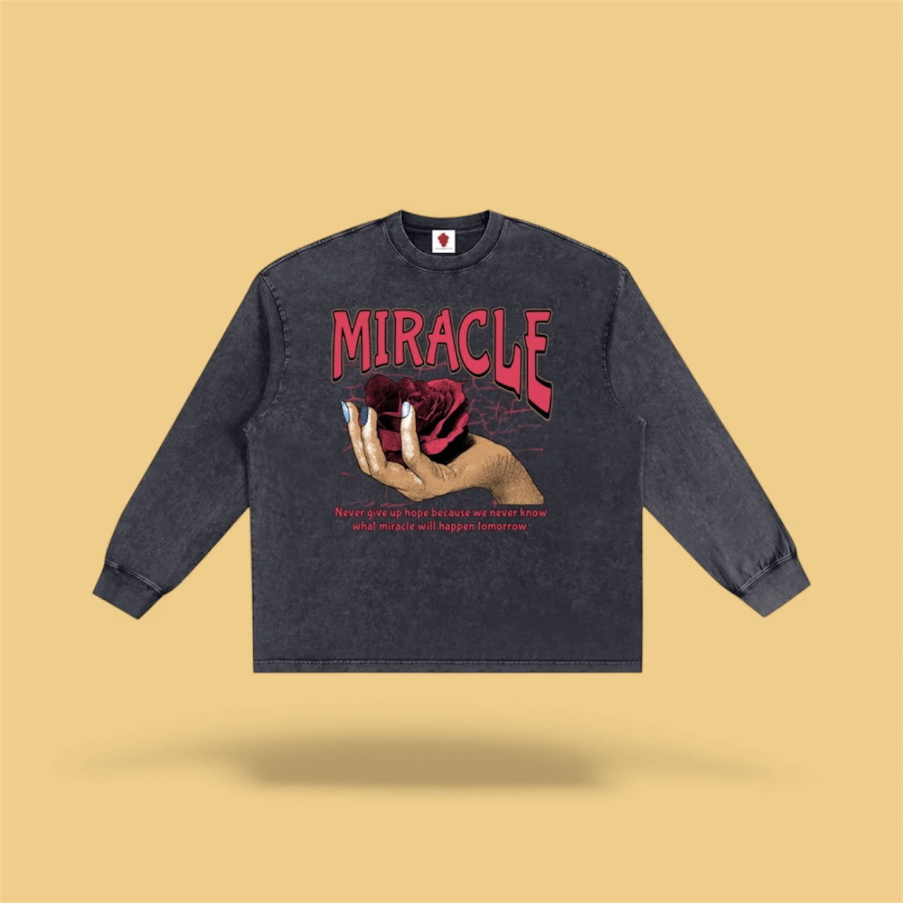 Snow Washed Frayed Edge T-Shirt