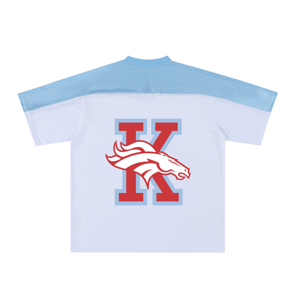 Oversized Mesh V-Neck Soccer Jersey
