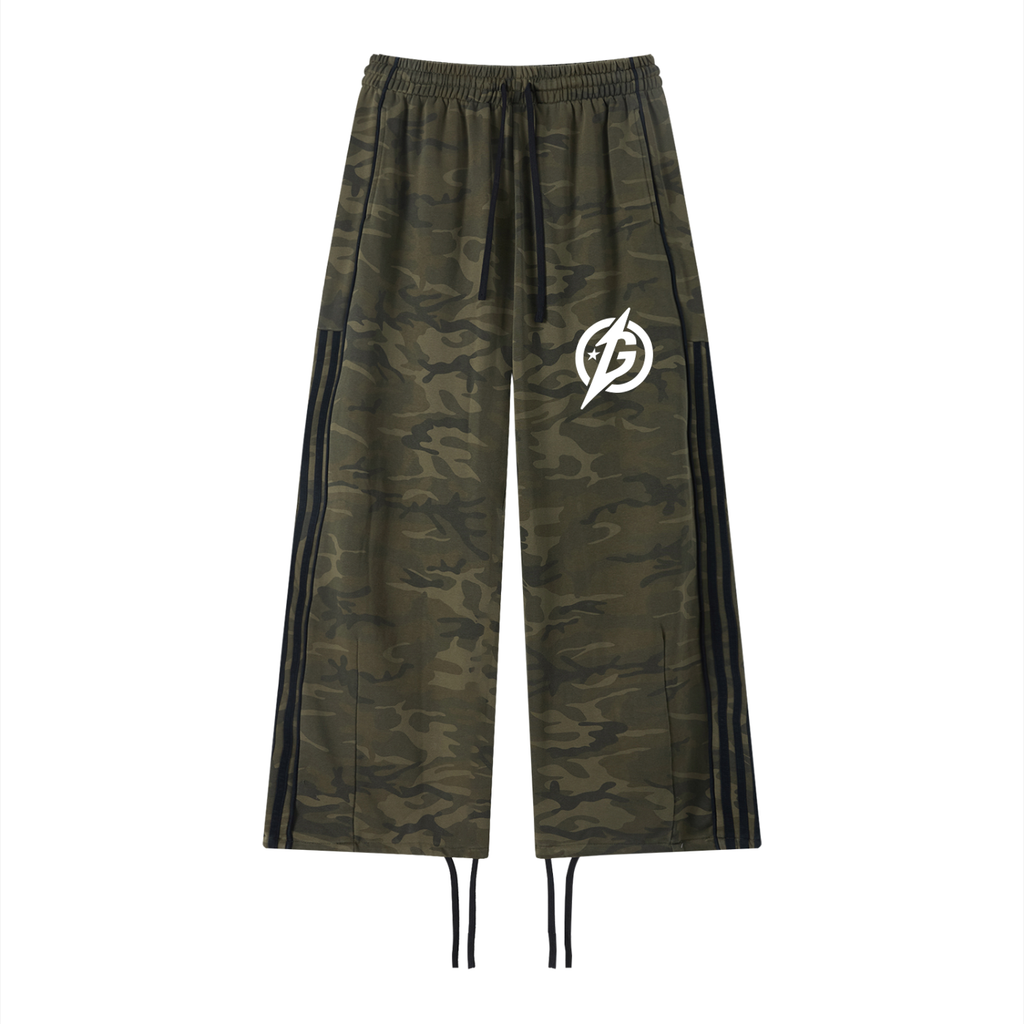 Unisex Camo Wide Leg Sweatpants