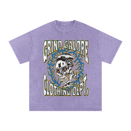 Snow Washed Oversized Cotton T-Shirt