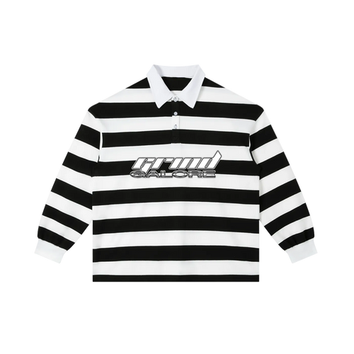 Color Block Stripe Polo Shirt