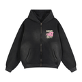 Sunfade Two-way Zipper Boxy Fleece Hoodie