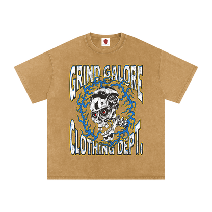 Snow Washed Oversized Cotton T-Shirt