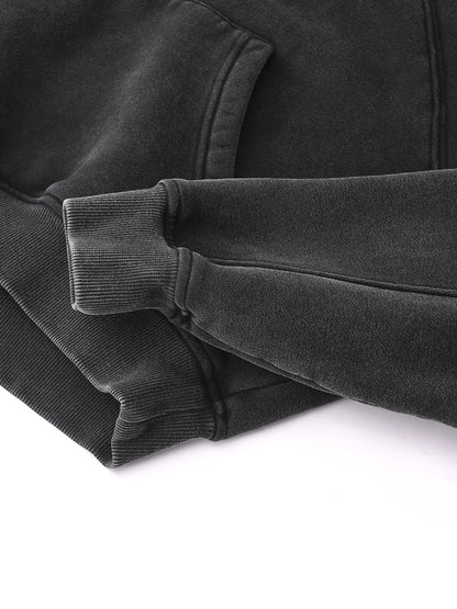 Snow Washed Cropped Hoodie