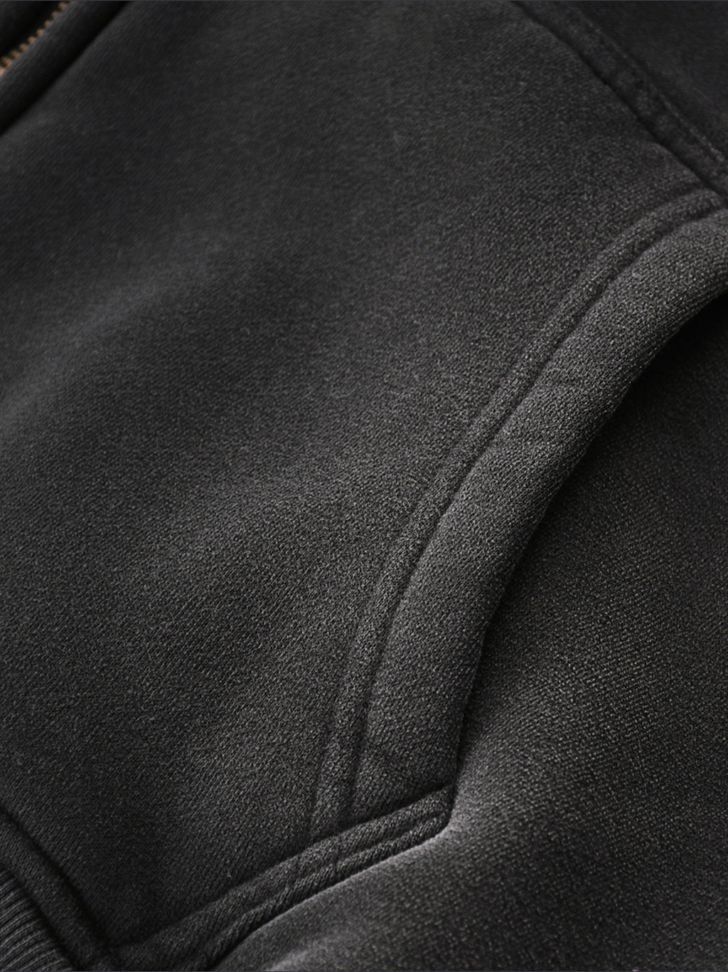 Sunfade Two-way Zipper Boxy Fleece Hoodie