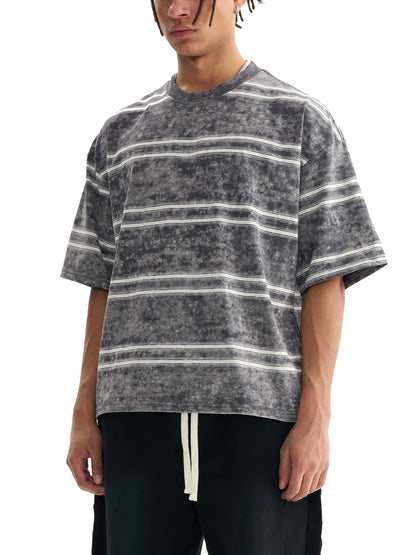 Snow Washed Stripe Boxy T-shirt