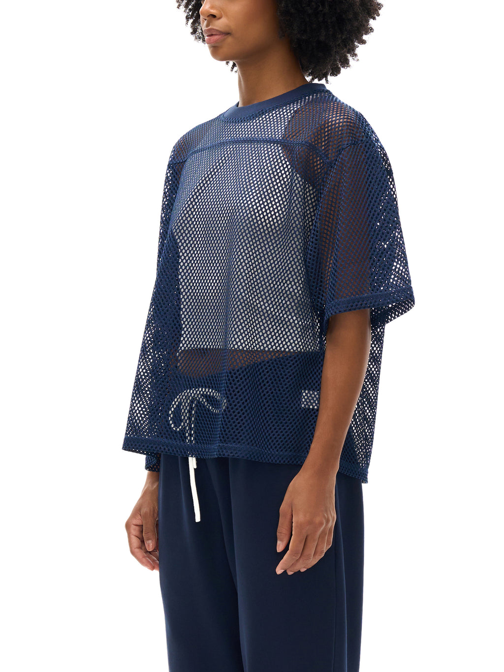 Women’s See-through Boxy Net T-shirt