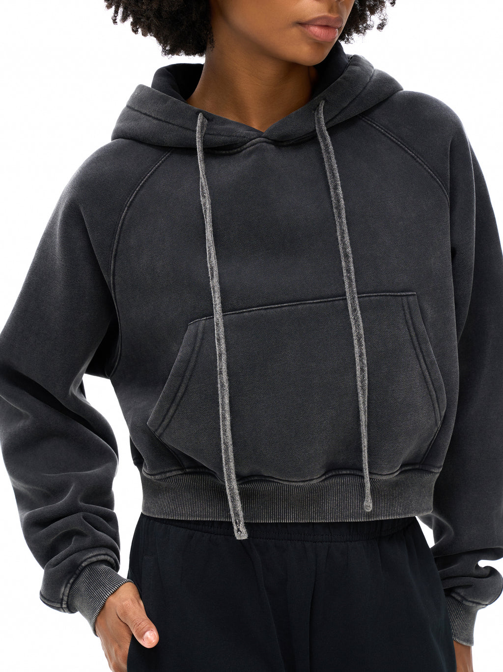 Women’s Snow Washed Cropped Hoodie