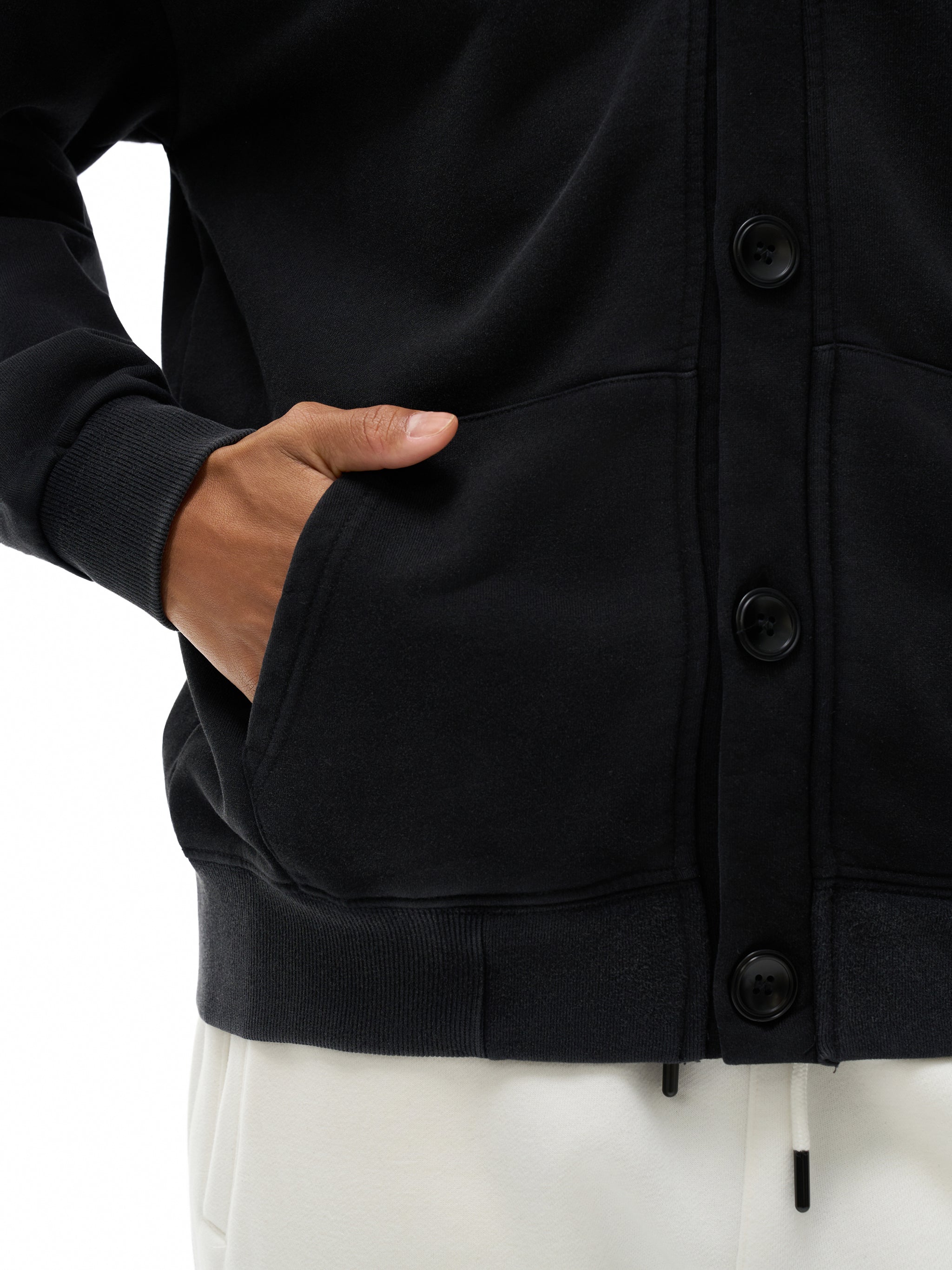 Snow Washed Sweat Cardigan