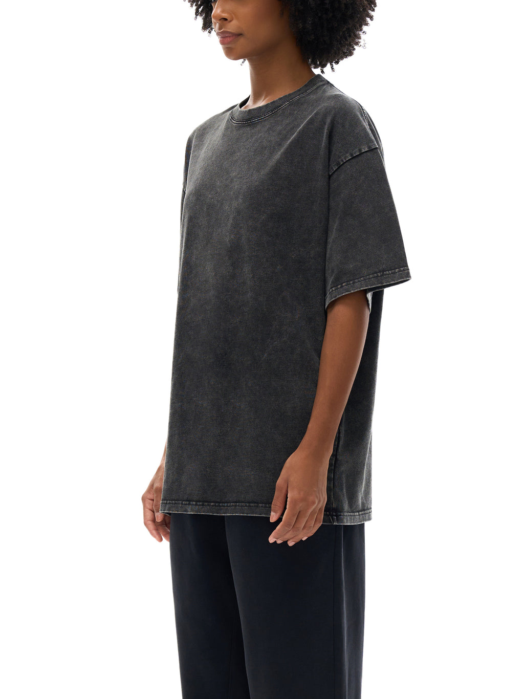 Snow Washed Oversized Cotton T-Shirt