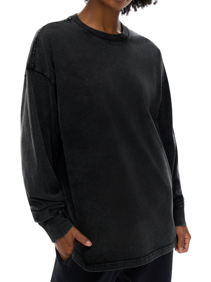 Acid Wash Oversize Long Sleeve T-Shirt
