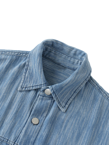 Denim Short-Sleeve Shirt