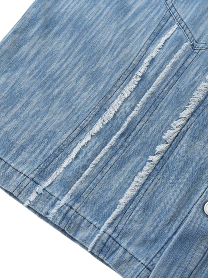 Denim Short-Sleeve Shirt