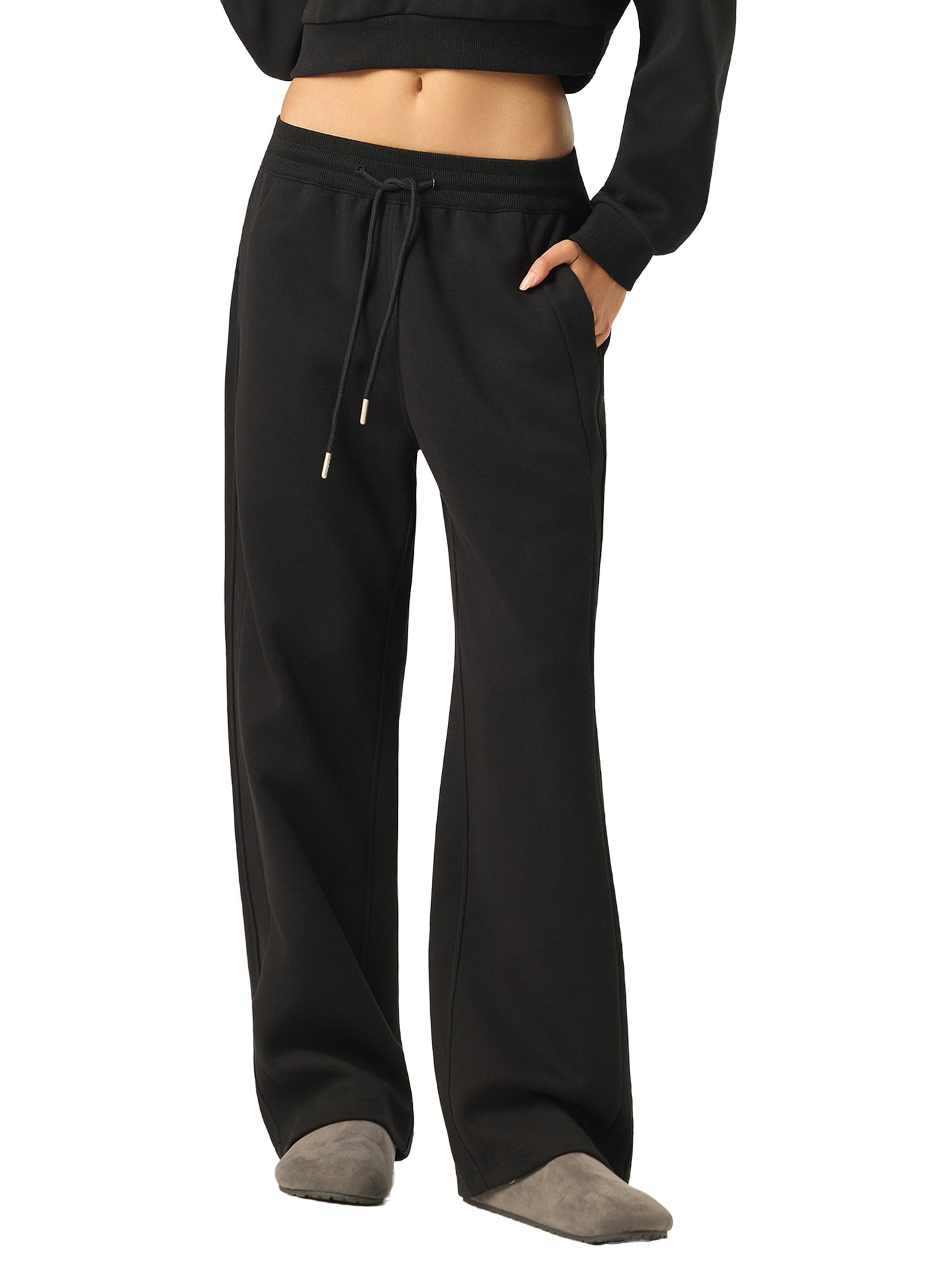 Essential Drawstring Straight-Leg Sweatpants