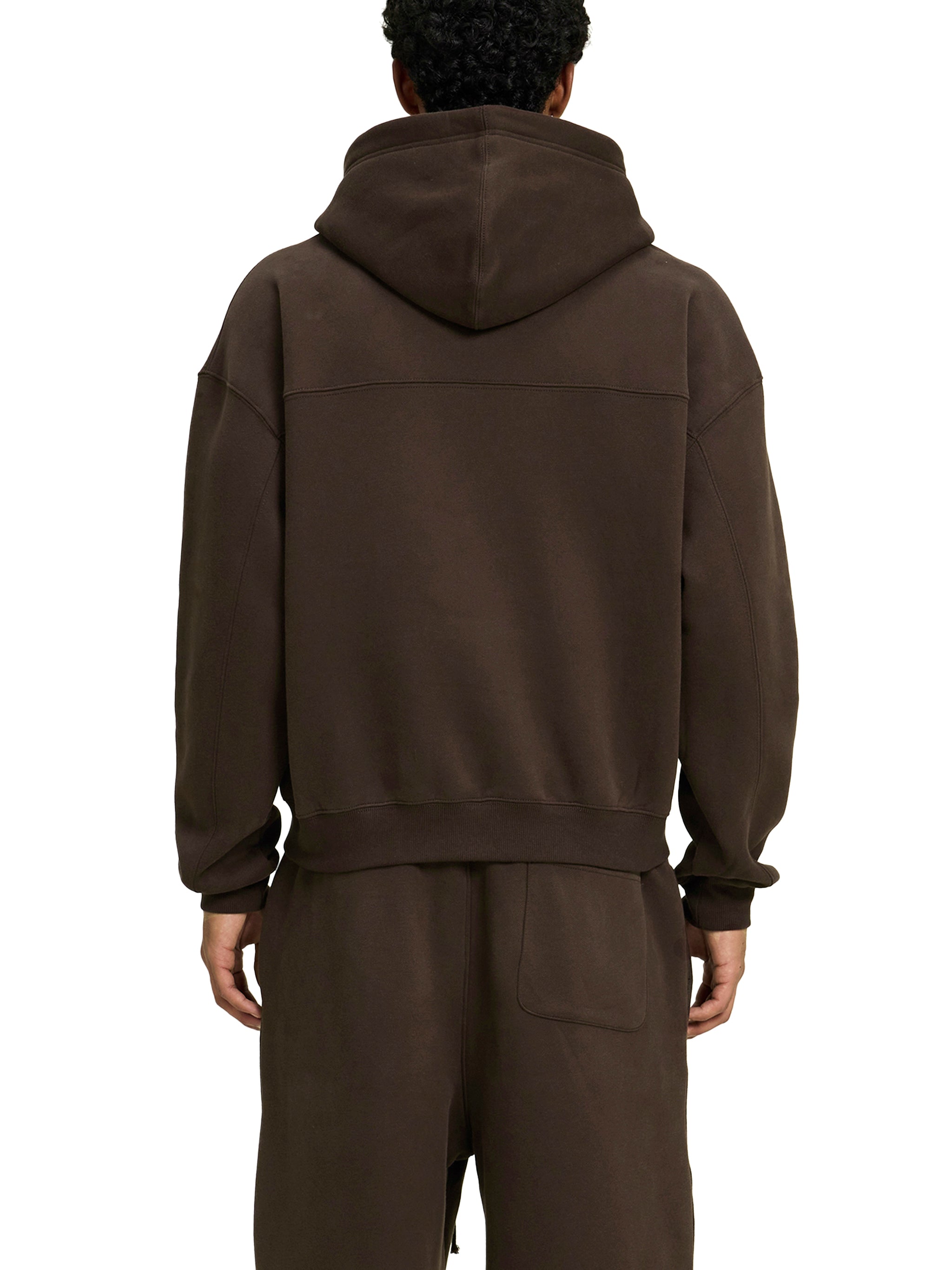 Fleece Zip-Up Boxy Hoodie