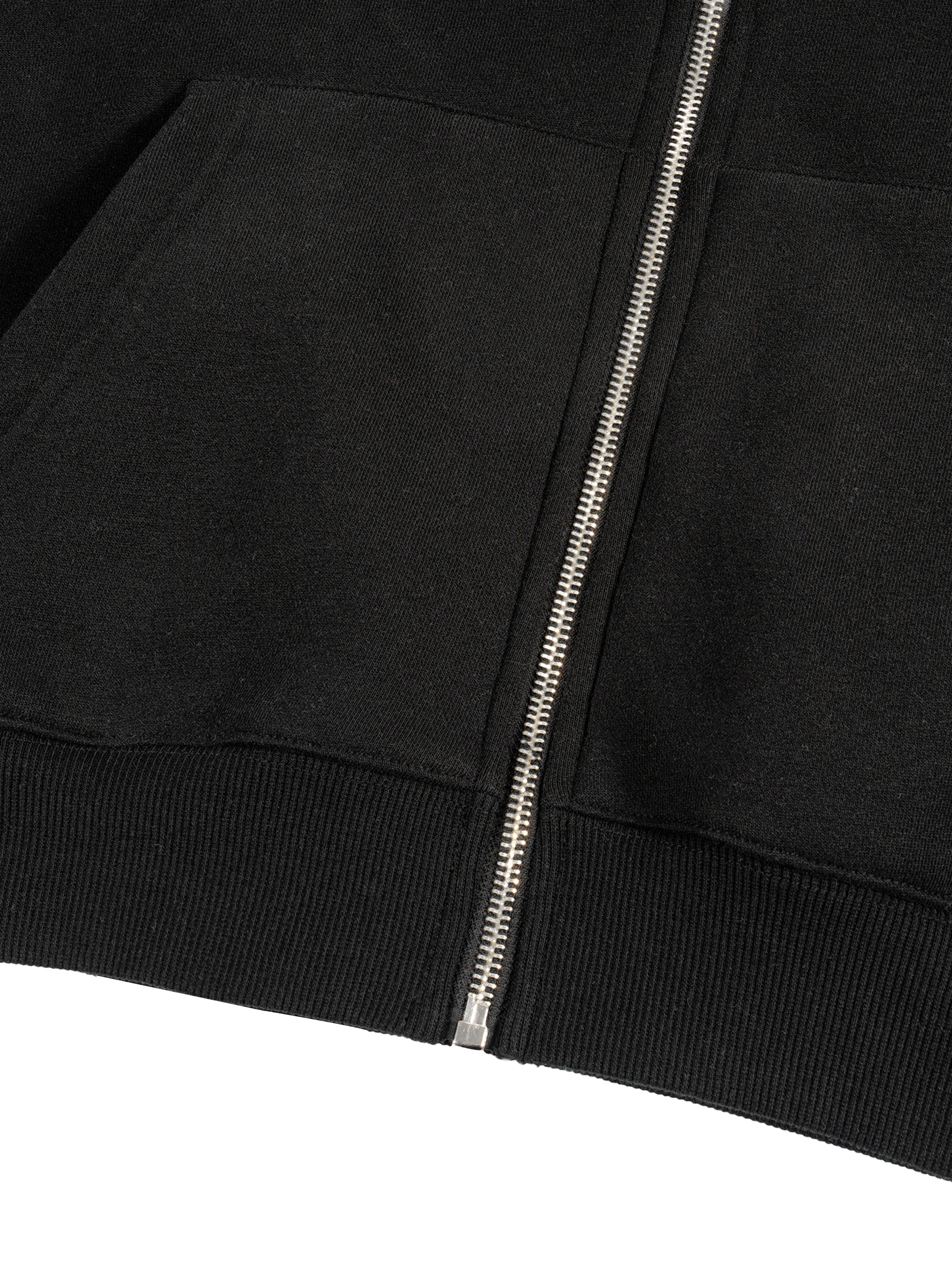 Fleece Zip-Up Boxy Hoodie